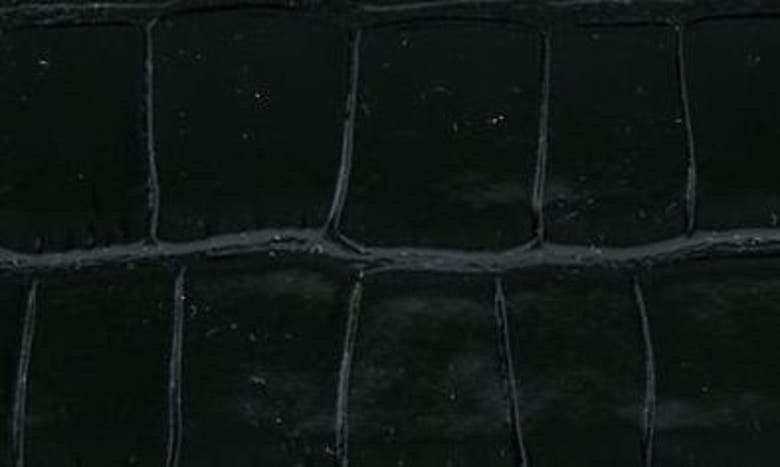 Coperni Folder Mini Patent Croc-embossed Shoulder Bag In Black