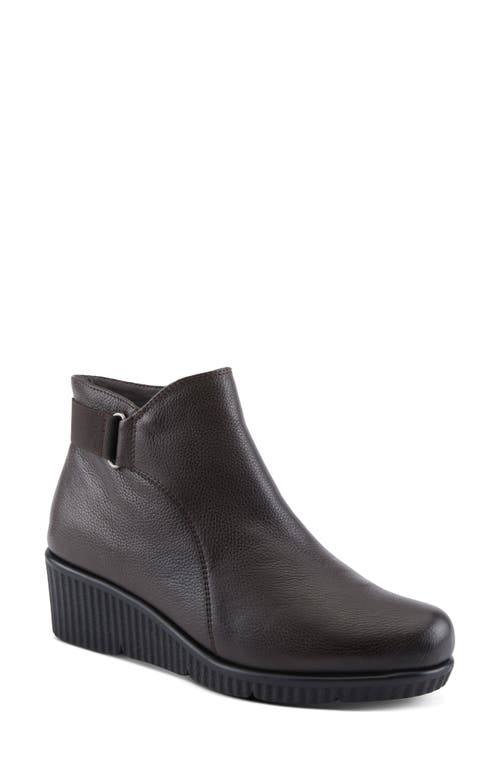 Shop Spring Step Abruzzo Platform Wedge Bootie In Dark Brown