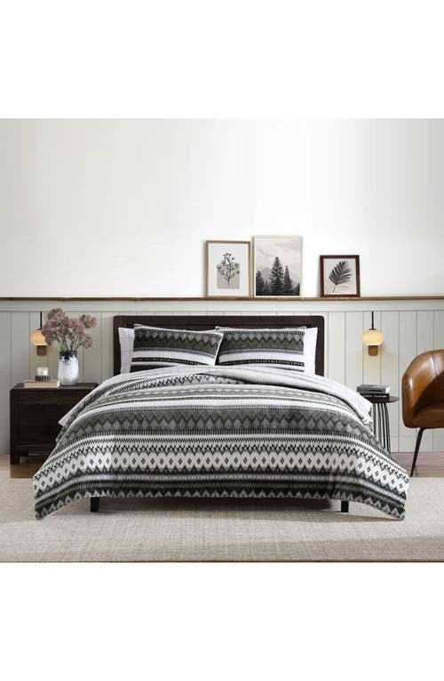 Eddie Bauer Shelton Fair Isle Comforter Set In Dark Green
