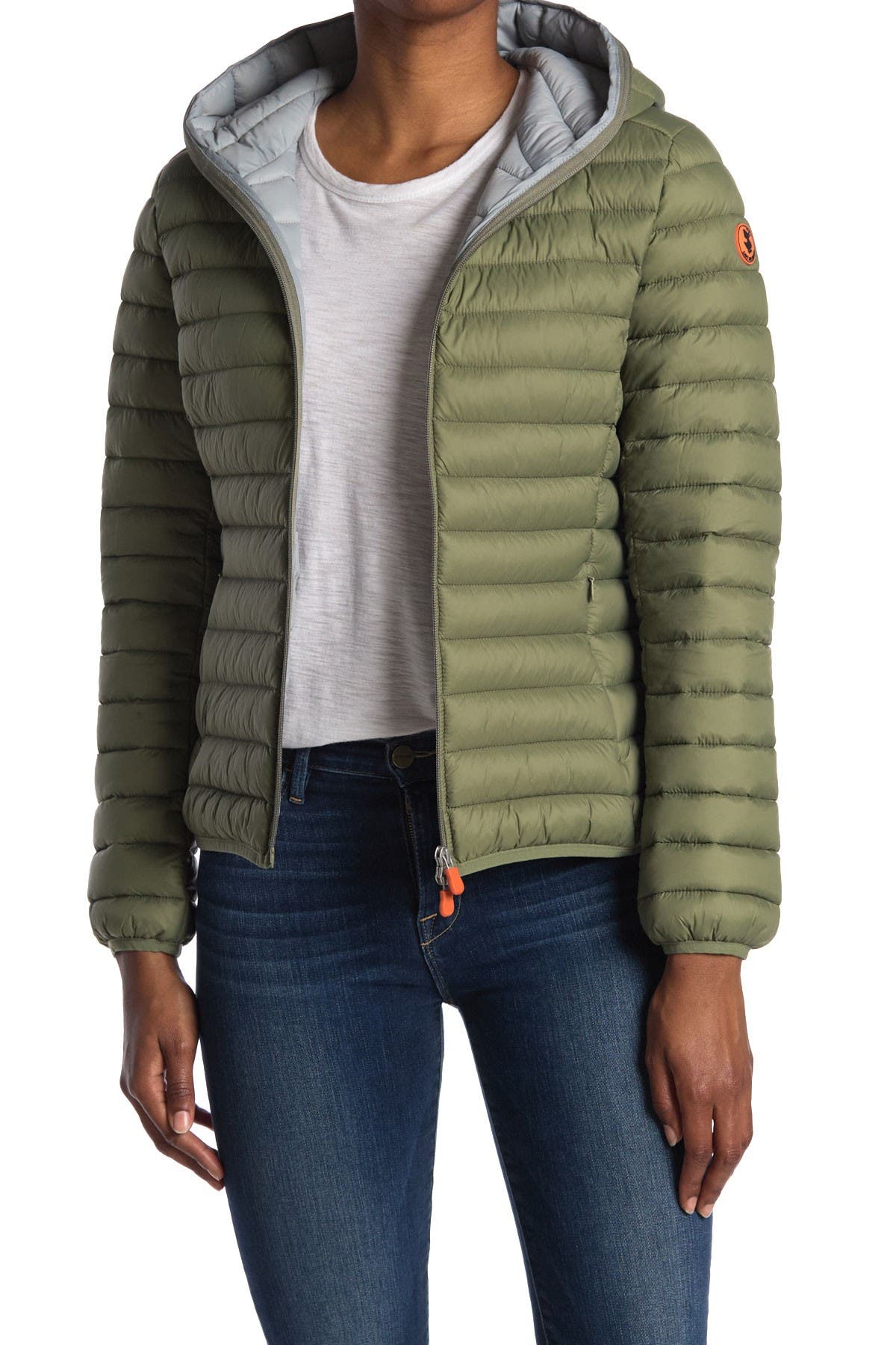 Save The Duck Daisy Lightweight Down Puffer Jacket In Open Green40