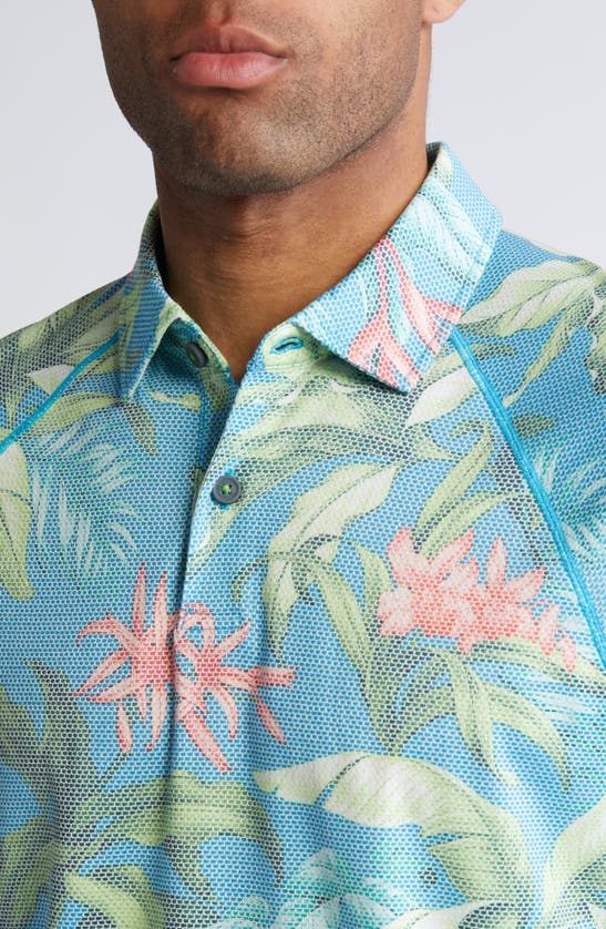 TOMMY BAHAMA TOMMY BAHAMA HOUR FLORAL JACQUARD POLO 