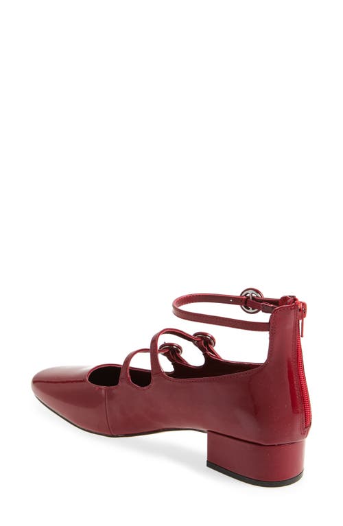 Steve Madden Scottie Mary Jane Ankle Strap Pump In Red Patent