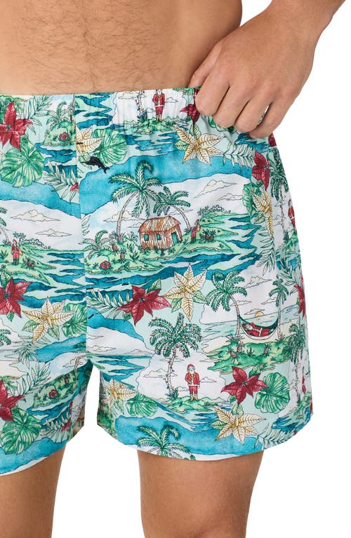 Shop Tommy Bahama Cotton Woven Pajama Boxers In Bluemulti