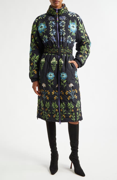 Shop Farm Rio Winter Garden Reversible Puffer Coat In Winter Garden Mix