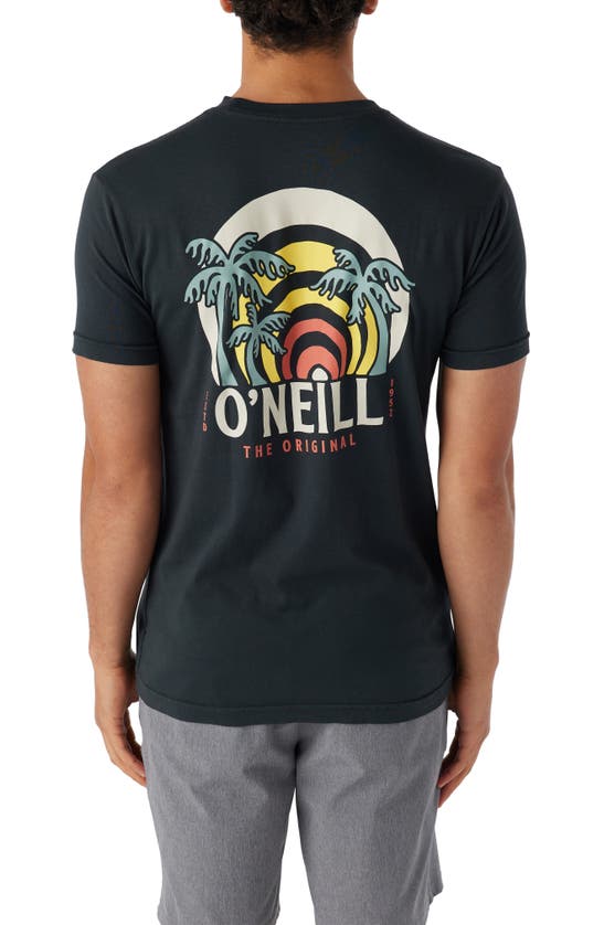 Shop O'neill Repeater Graphic T-shirt In Dark Charcoal