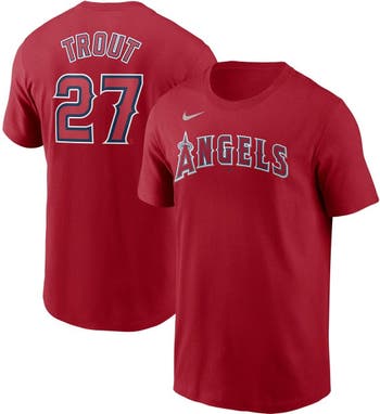 Nike Men's Nike Mike Trout Red Los Angeles Angels Name & Number T