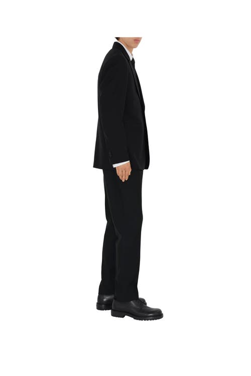 Burberry Wool Tailored Trousers In Black