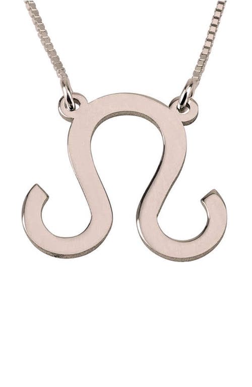 Zodiac Pendant Necklace in Rose Gold Plated - Leo