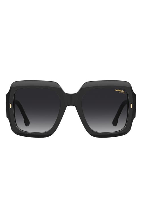 Carrera Eyewear 54mm Gradient Rectangular Sunglasses In Black/grey Shaded