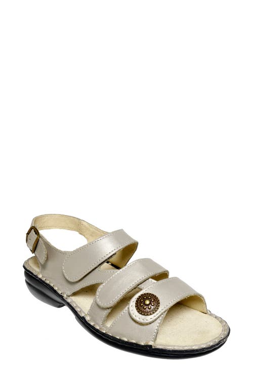 Wrap Slingback Sandal in Platinum