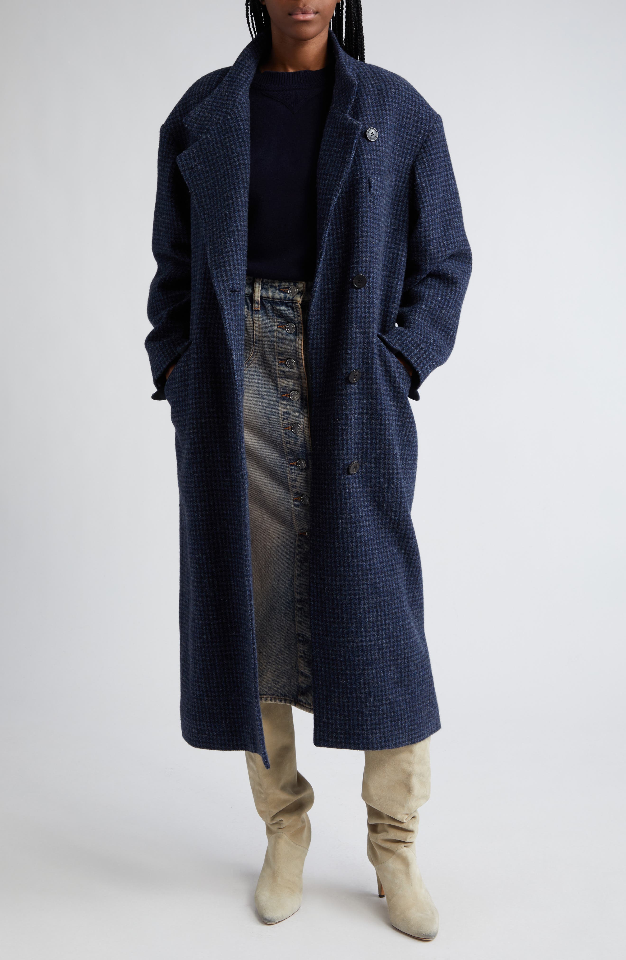 限定SALE本物保証【EDIT CLOTHING】 Check wool marine coat ジャケット・アウター