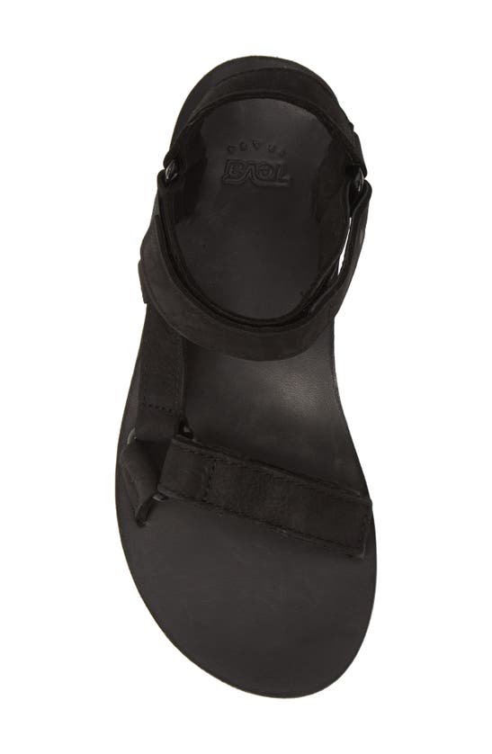 Shop Teva Midform Universal Leather Sandal In Black Leather
