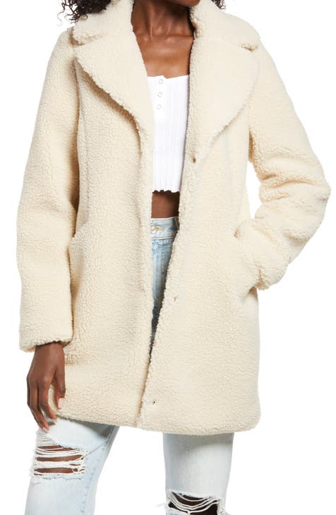 Women S Faux Fur Coats Jackets, Laundry Faux Fur Lined Coat Plus Size