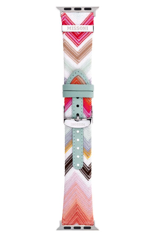 Missoni Authentic Zigzag Knit 24mm Apple Watch® Watchband In Multi