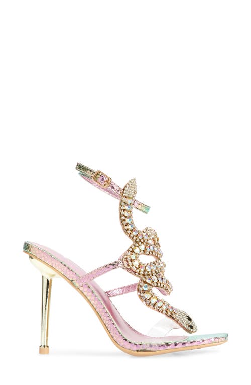 Azalea Wang Cobra Ankle Strap Sandal In Multi