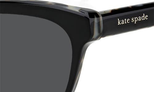 Shop Kate Spade New York Cayennes 54mm Cat Eye Sunglasses In Black/grey Polar