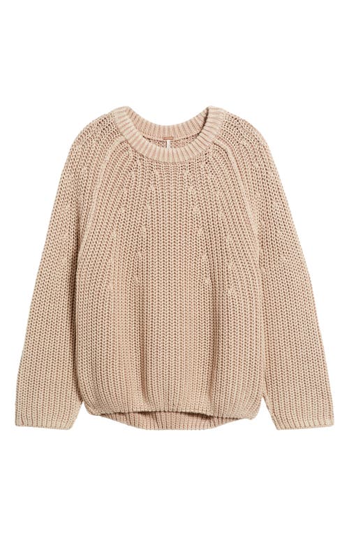 Shop Free People Take Me Home Cotton Sweater In Sandcastle