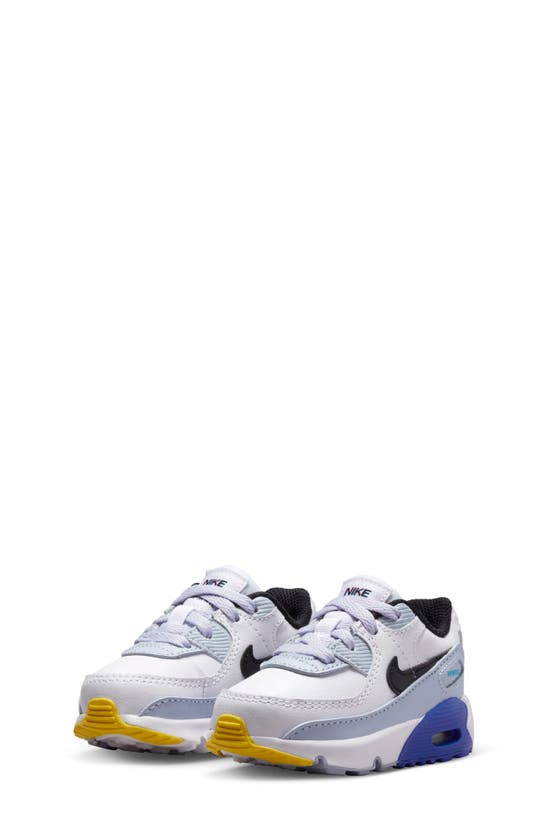 Nike Kids' Air Max 90 Ltr Sneaker In White/ Black/ Blue/ Royal