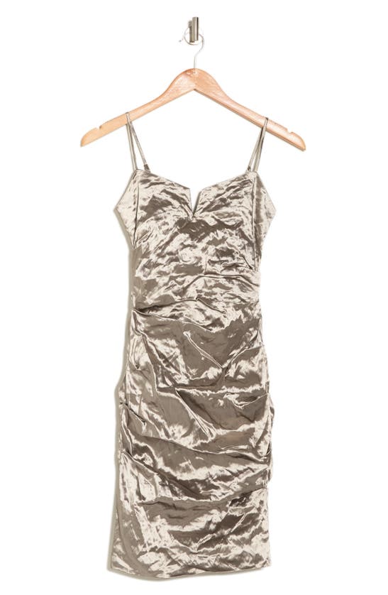 nicole miller techno metal dress NICOLE MILLER TECHNO METAL V BAR GOWN DRESS SZ 4