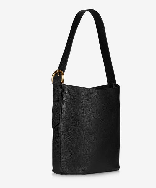 Gigi New York Avery Leather Bucket Bag In Black