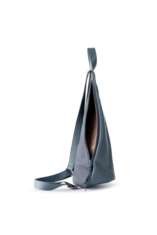 The Sak Geo Sling Leather Backpack In Maritime