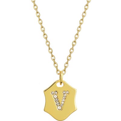 Stella + Ruby Nom De Plume Initial Pendant Necklace