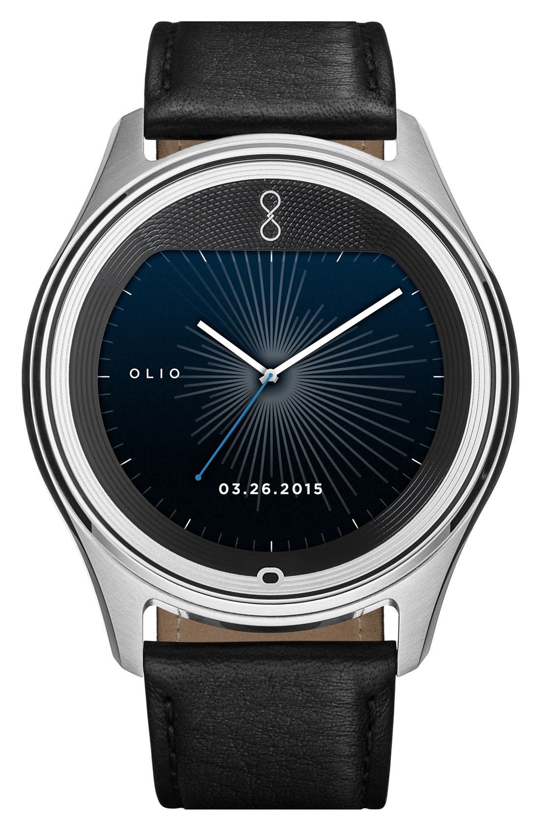 Olio Devices 'Model One Steel' Leather Strap Smart Watch, 47mm Nordstrom