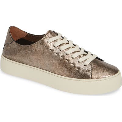 Frye Lena Woven Low Top Sneaker, Metallic