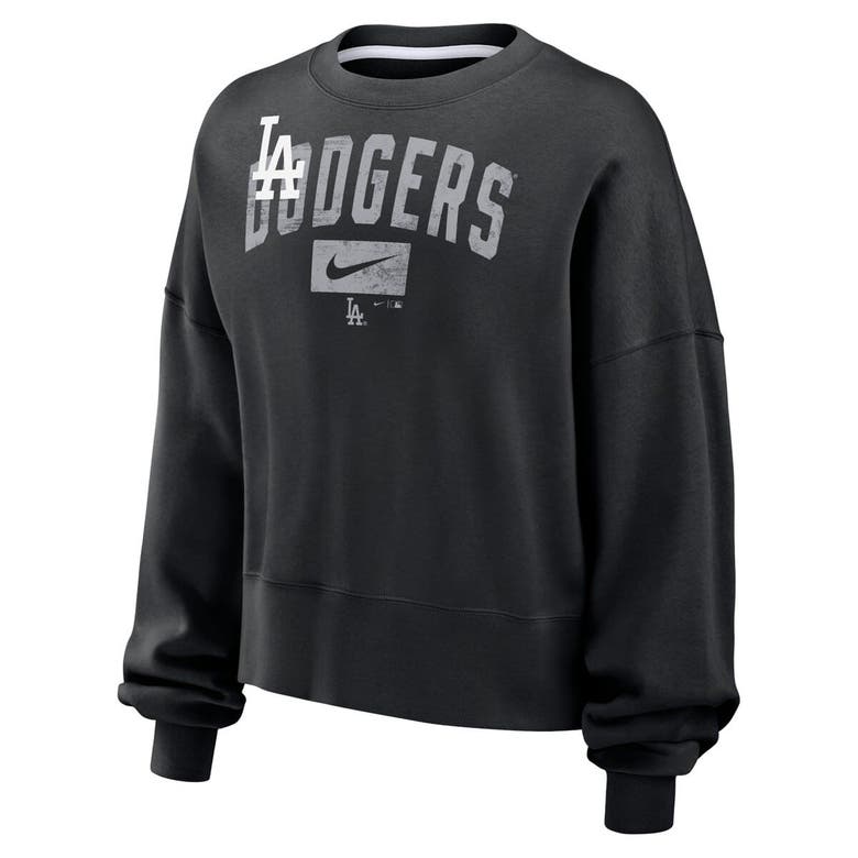 Shop Nike Black Los Angeles Dodgers Pullover Sweatshirt