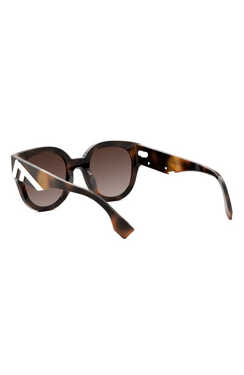 Shop Fendi ' First 63mm Gradient Oversize Round Sunglasses In Blonde Havana/gradient Brown