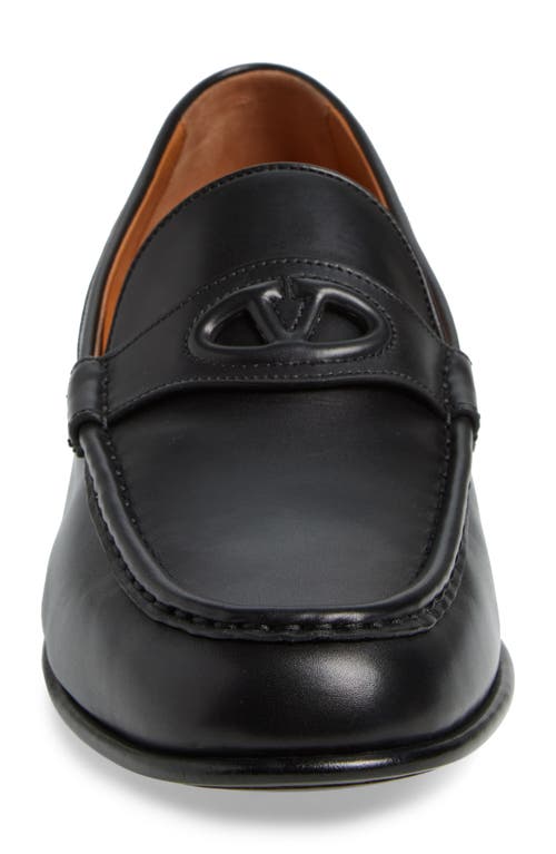 Shop Valentino Garavani Signature Vlogo Loafer In 0no-nero