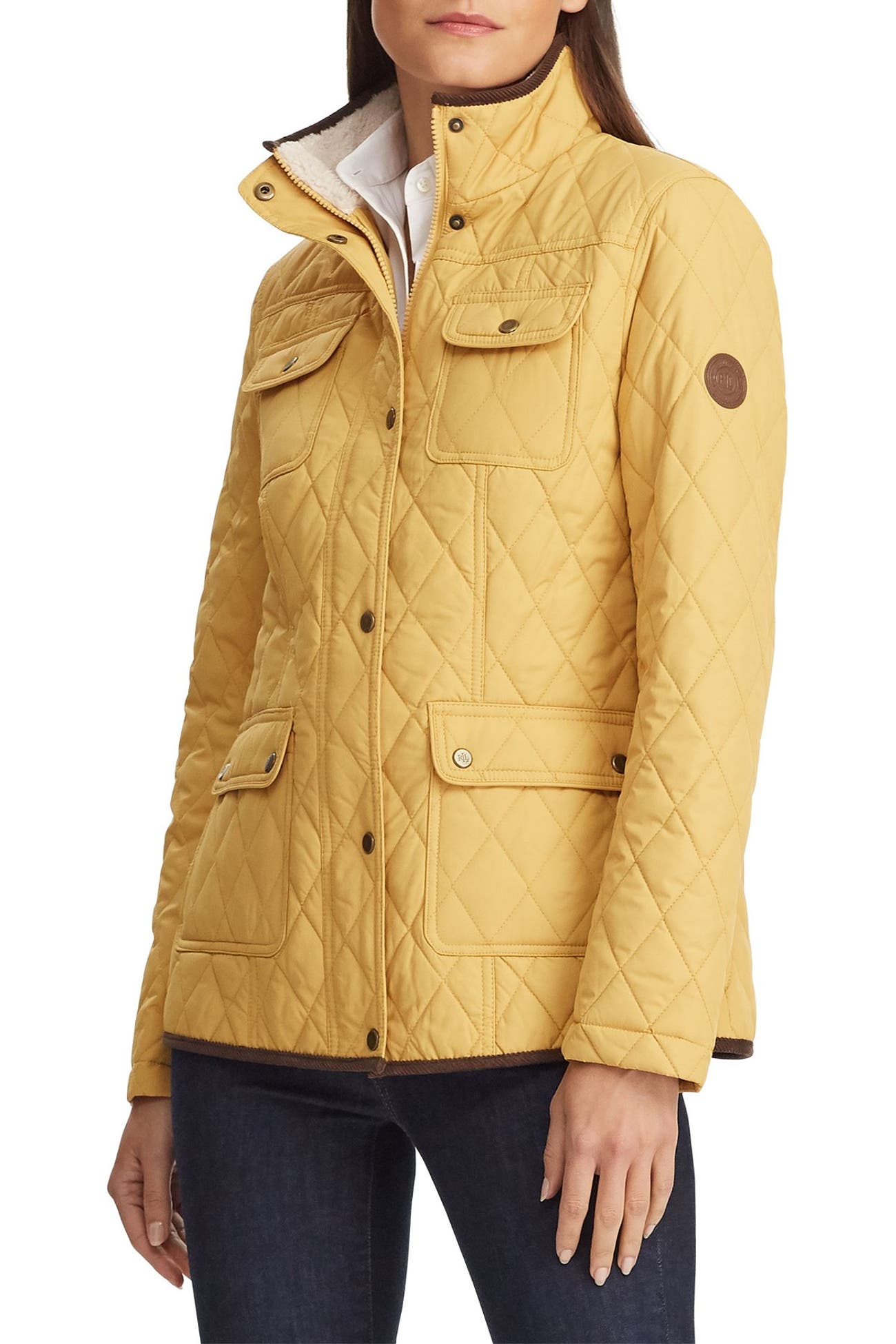 Lauren Ralph Lauren | Faux Shearling Lined Quilted Safari Jacket ...