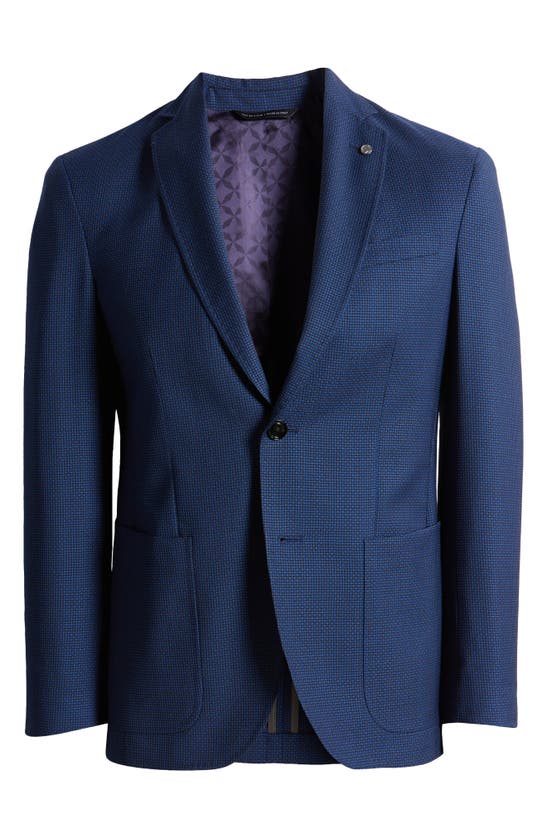 Shop Ted Baker Keith Soft Construction Textured Wool Sport Coat In Navy