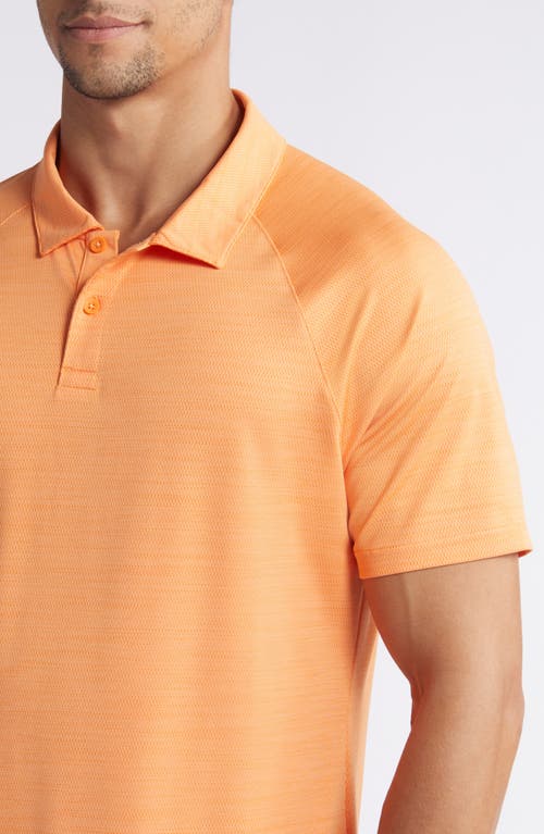 Shop Zella Chip Performance Golf Polo In Orange Pastel