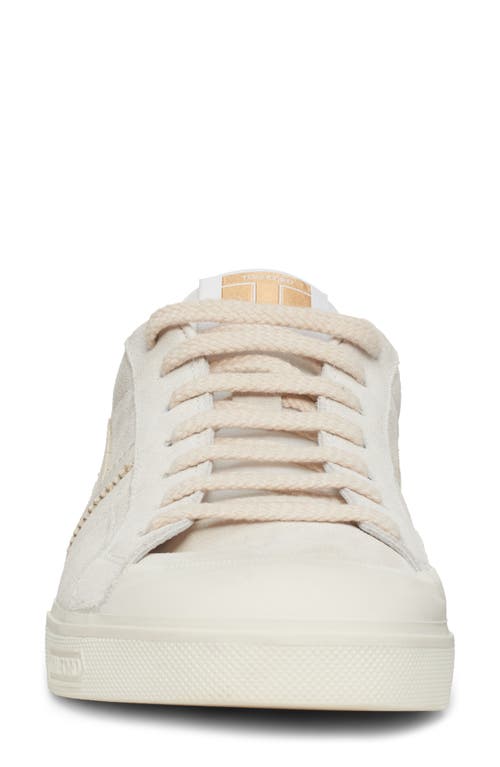 Shop Tom Ford Jarvis Low Top Sneaker In White/beige/ivory