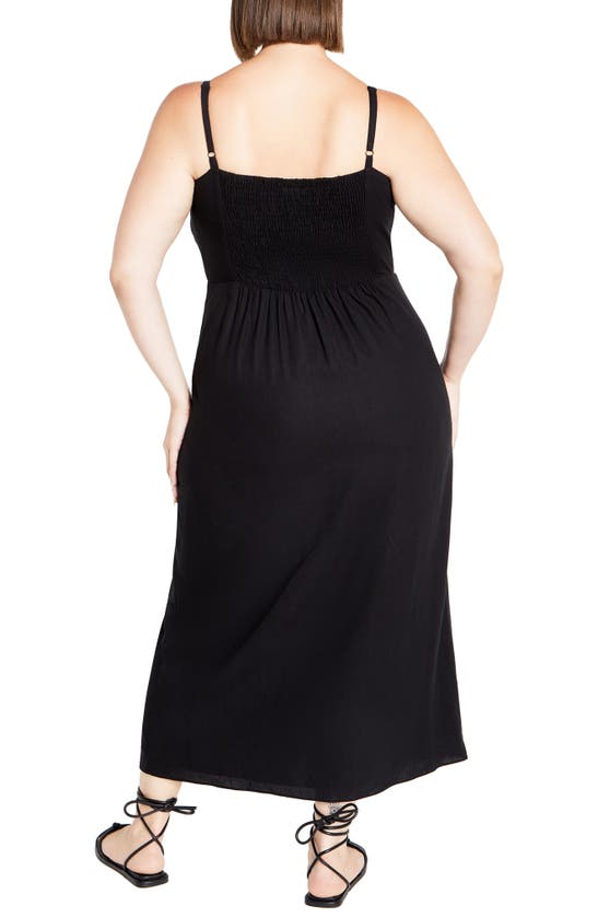 Shop City Chic Abbie Drape Midi Dress In Black