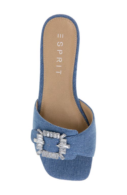 Esprit Averie Denim Slide Sandal In Blue Denim