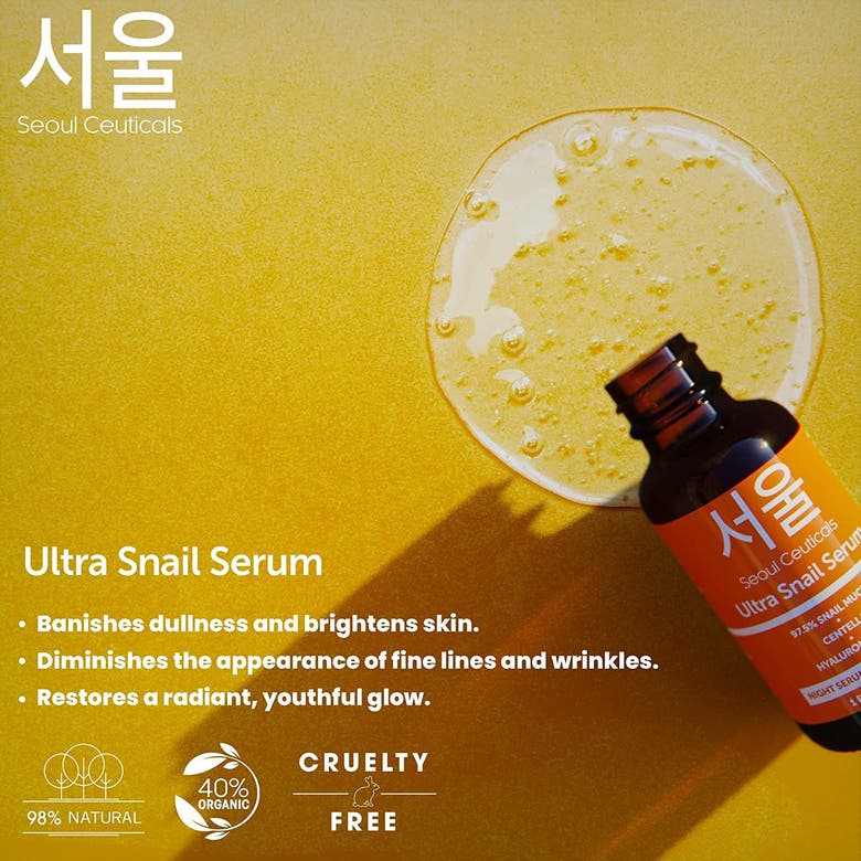 Seoul Ceuticals Korean Skincare Ultra Snail Serum In Clear