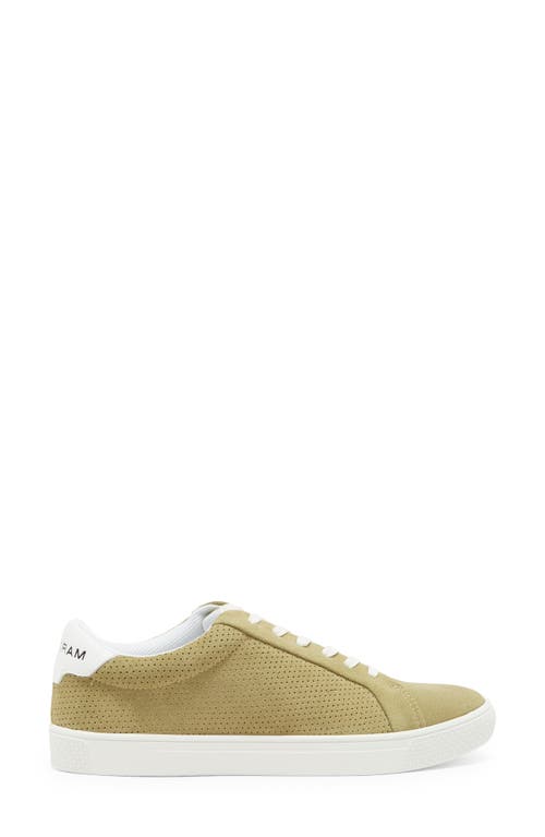 Official Program Court Low Top Sneaker In Olive Suede/white