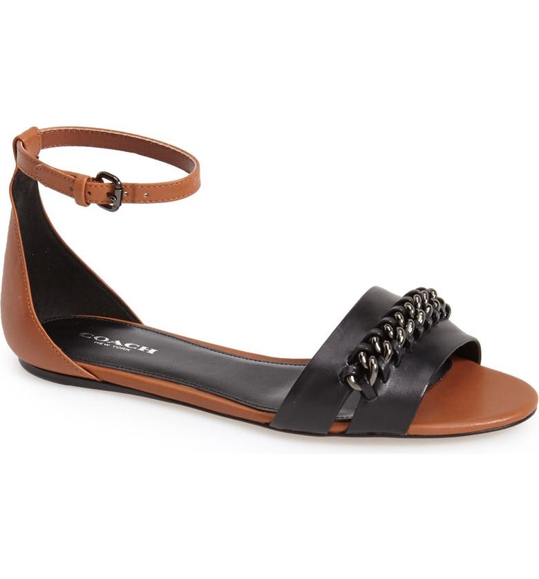 COACH 'Seabreeze' Ankle Strap Leather Sandal (Women) | Nordstrom