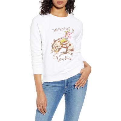 Lucky Brand Round Up Graphic Sweatshirt, White