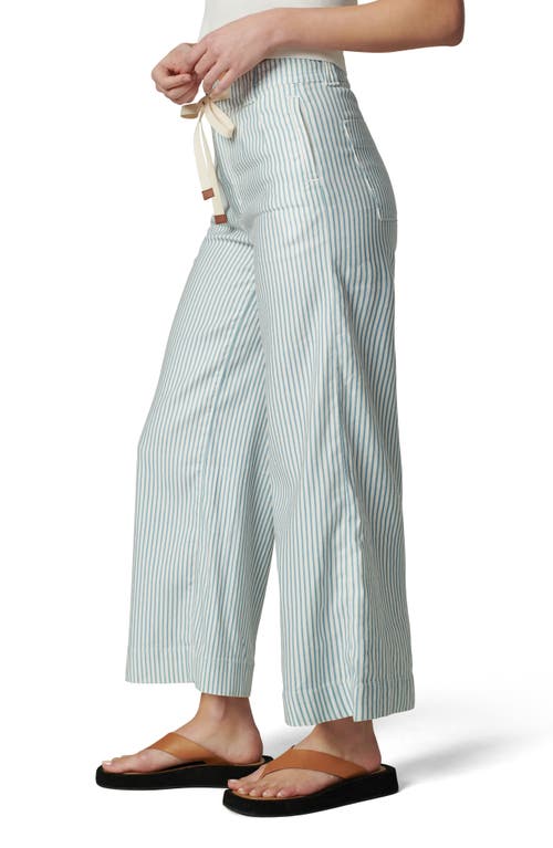 Shop Joe's The Addison High Waist Linen Blend Ankle Wide Leg Pants In Rail Road Stripe