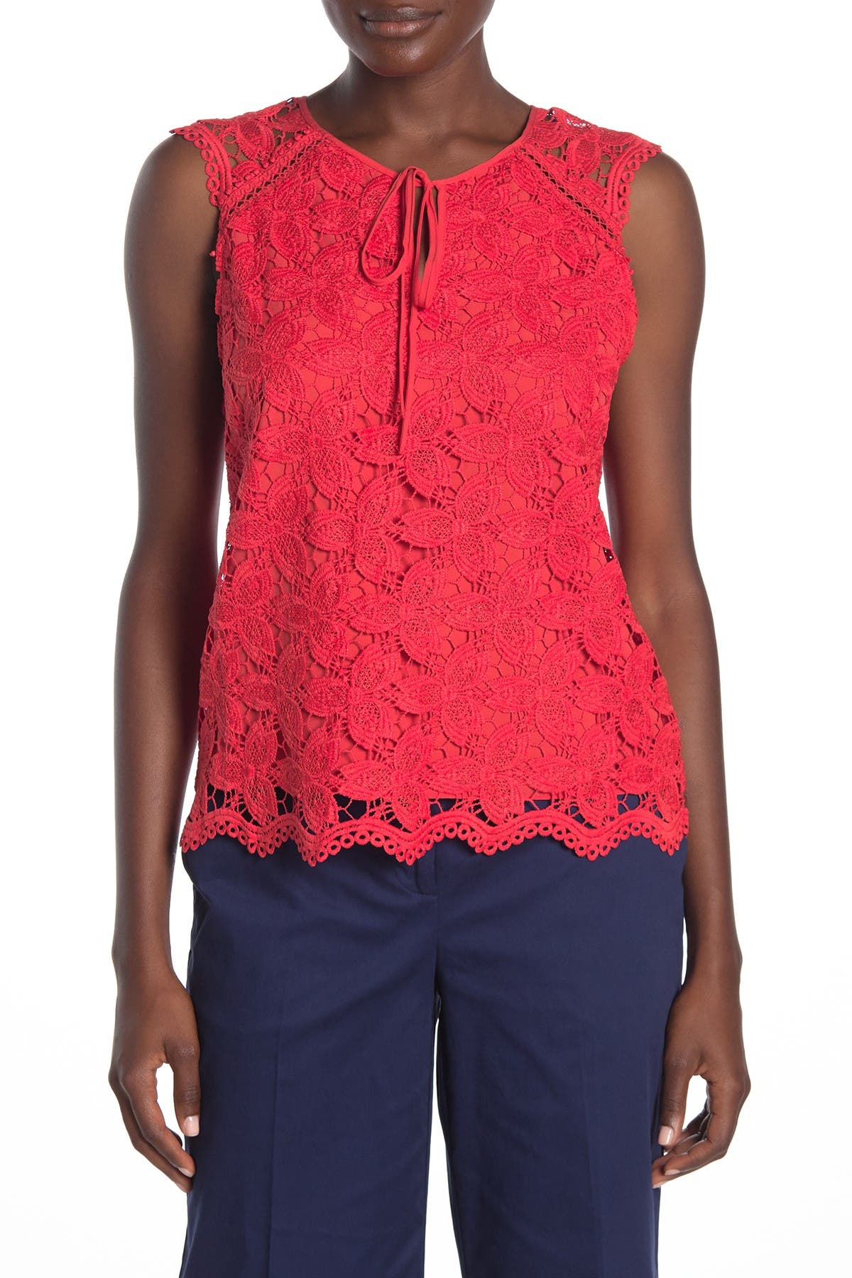 lace keyhole top