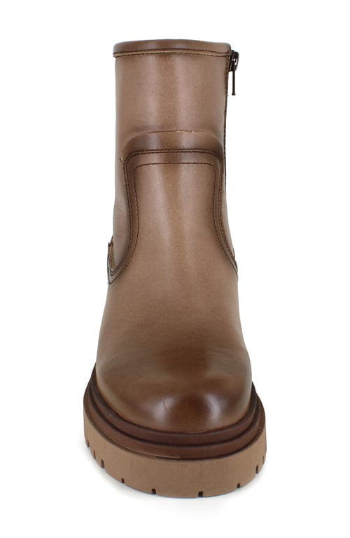 National Comfort Rafaela Platform Bootie In Taupe Leather