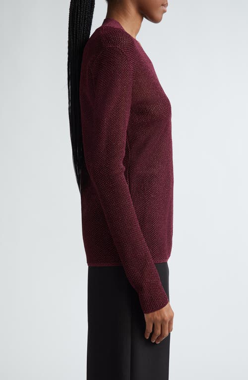 ST JOHN ST. JOHN COLLECTION SPARKLE HONEYCOMB KNIT SWEATER