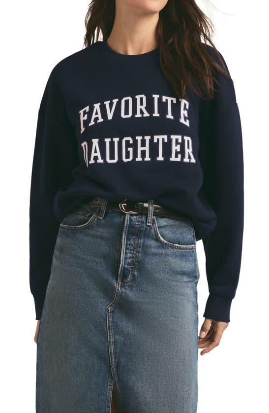 FAVORITE DAUGHTER FAVORITE DAUGHTER COLLEGIATE COTTON BLEND SWEATSHIRT