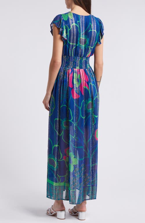 Shop Ciebon Jennsen Floral Maxi Dress In Navy