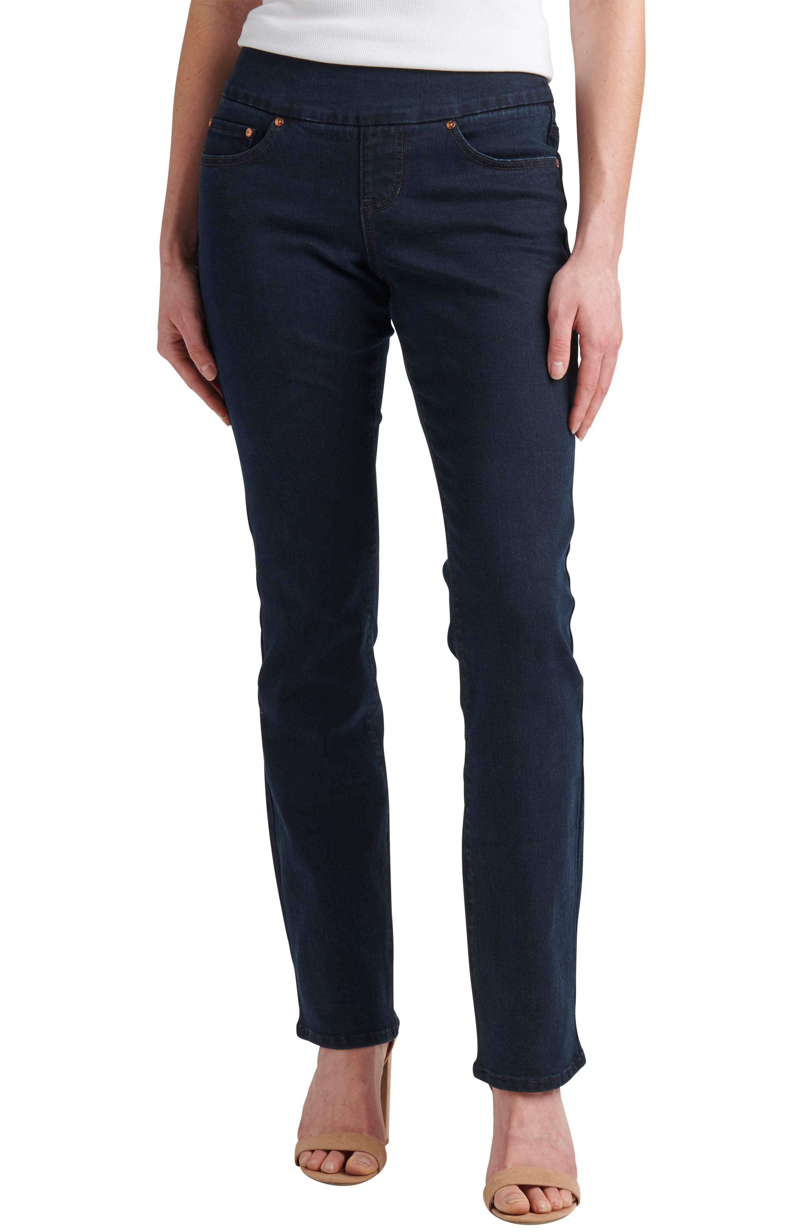Jag Jeans Peri Pull-On Straight Leg Jeans in After Midnight