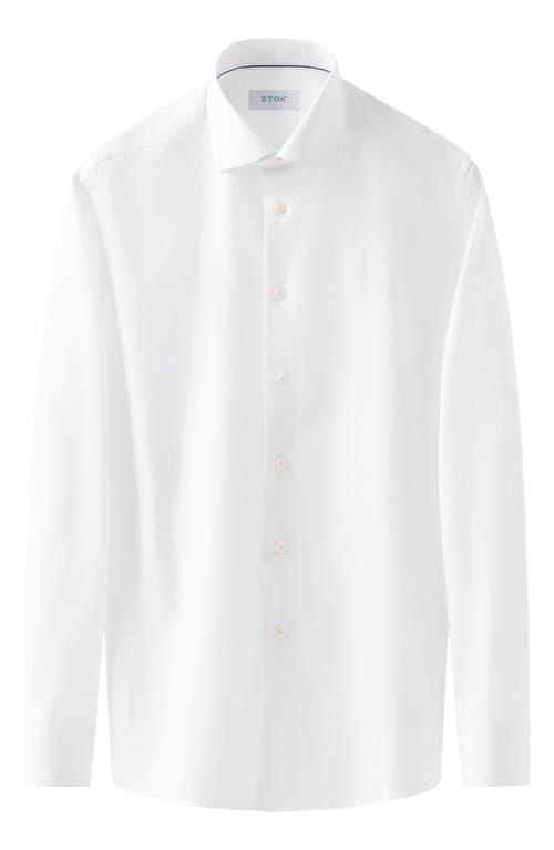 Shop Eton Slim Fit Cotton Dress Shirt In White