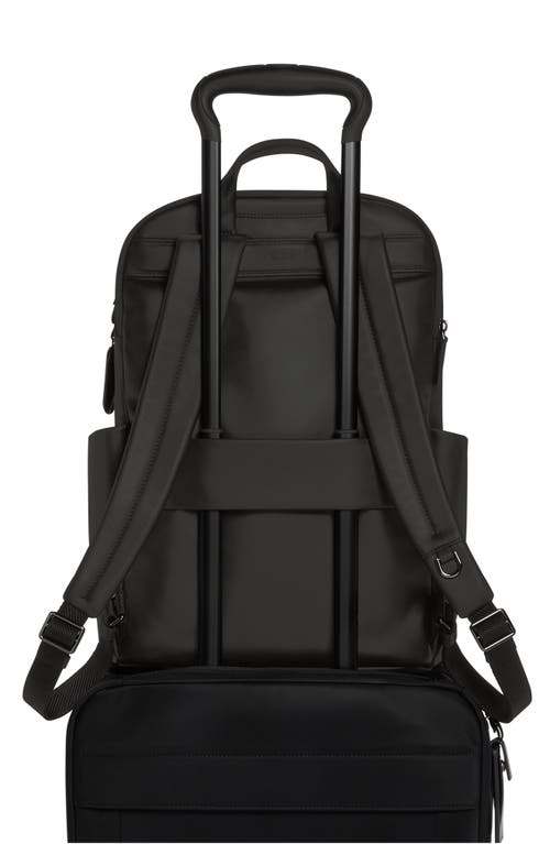 Shop Tumi Raina Leather Backpack In Black/gunmetal